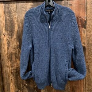 SOLD!! Men’s Brooks Brothers wool zip front cardigan sweater SIZE S